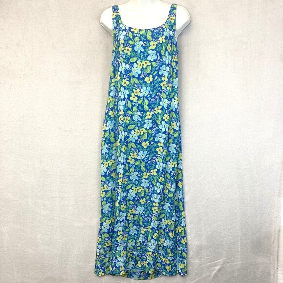 Vintage Y2K Sigrid Olsen Sport Floral Midi Sheath Dress Size 6 Sleeveless 2002 - Picture 1 of 16
